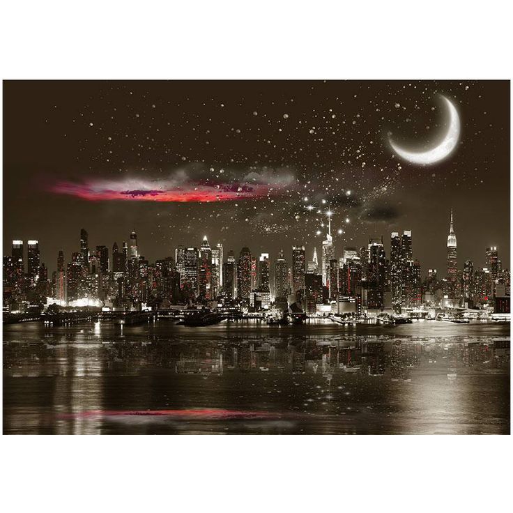 Maisematapetti Artgeist Starry Night Over NY, eri kokoja