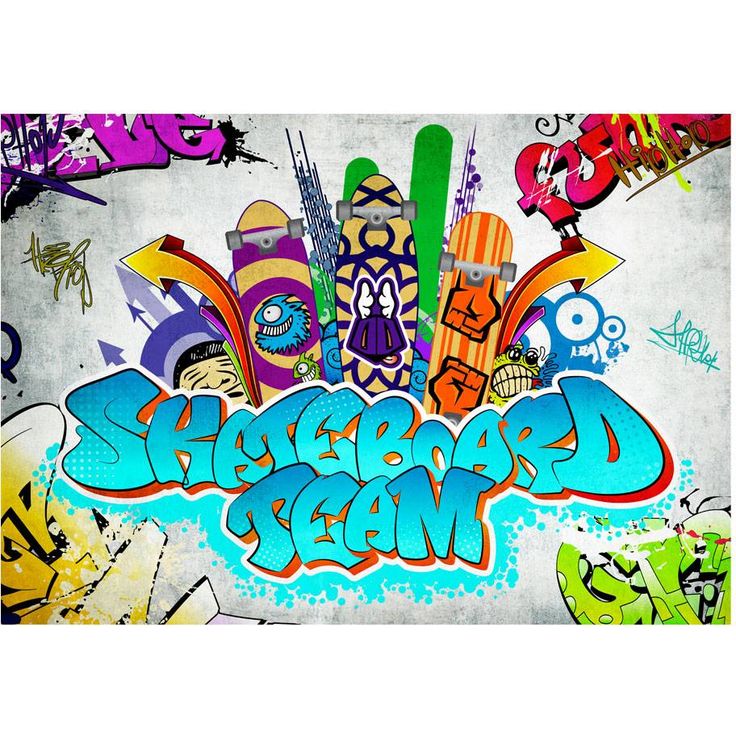 Kuvatapetti Artgeist Skateboard team, eri kokoja