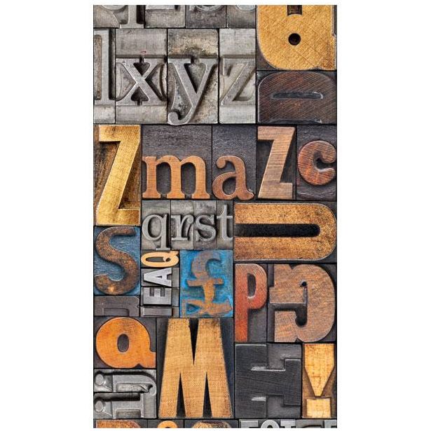Tapetti Artgeist Verbal puzzle, 50x1000cm