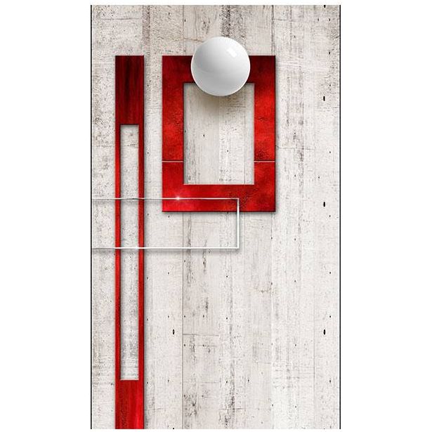 Tapetti Artgeist Red frames and white knobs, 50x1000cm