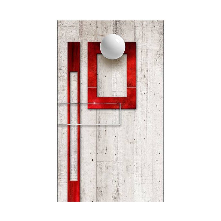 Tapetti Artgeist Red frames and white knobs, 50x1000cm