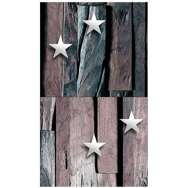 Tapetti Artgeist Stars on Wood, 50x1000cm