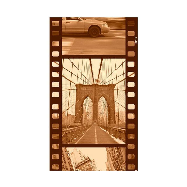 Tapetti Artgeist New York - Collage, seepia, 50x1000cm