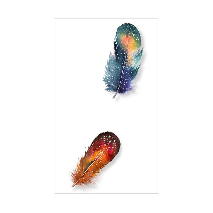 Tapetti Artgeist Colorful Feathers, 50x1000cm