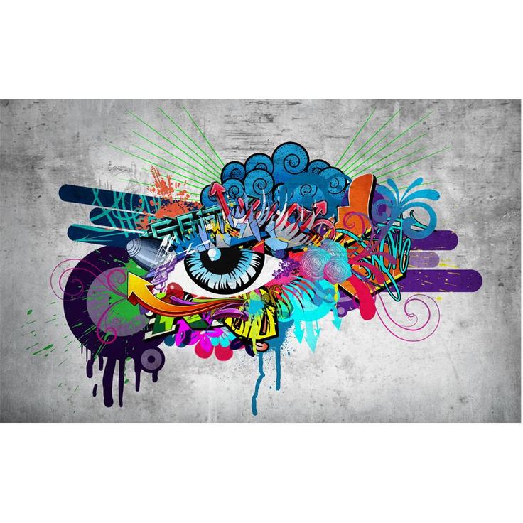 Sisustustarra Artgeist Graffiti eye, eri kokoja