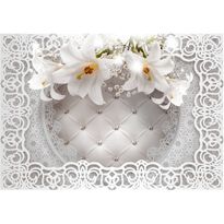 Sisustustarra Artgeist Lilies and Quilted Background, eri kokoja