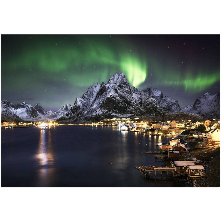 Sisustustarra Artgeist Aurora borealis, eri kokoja