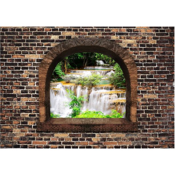 Sisustustarra Artgeist Stony Window: Waterfalls, eri kokoja