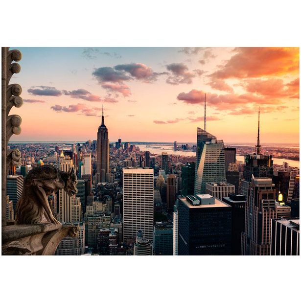 Sisustustarra Artgeist New York: The skyscrapers and sunset, eri kokoja