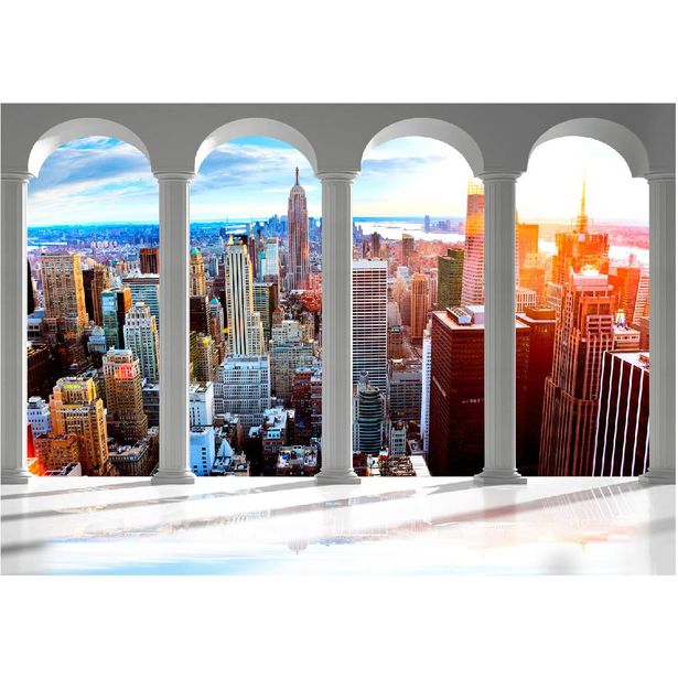 Sisustustarra Artgeist Pillars and New York, eri kokoja