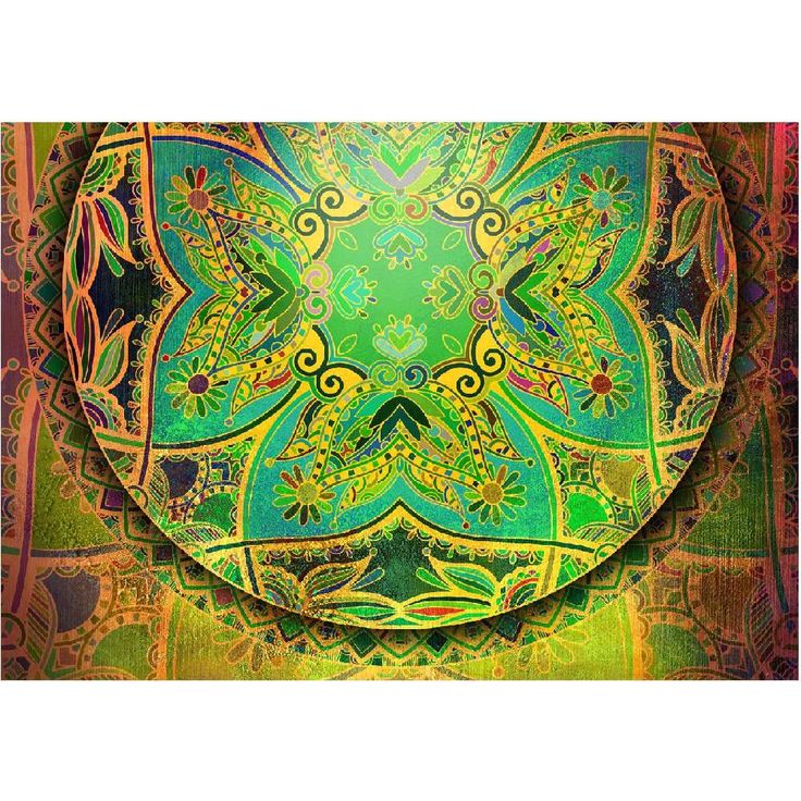 Sisustustarra Artgeist Mandala: Emerald Fantasy, eri kokoja