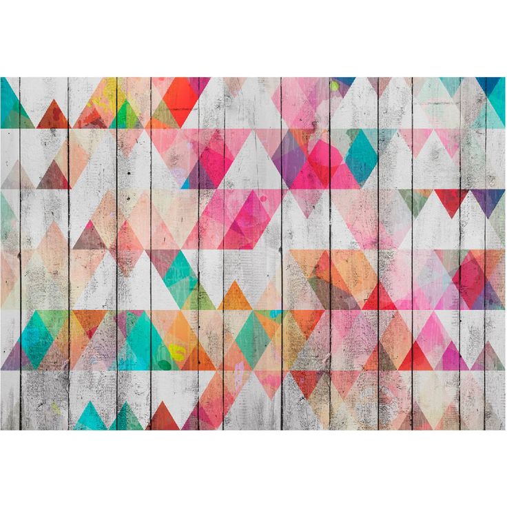 Sisustustarra Artgeist Rainbow Triangles, eri kokoja