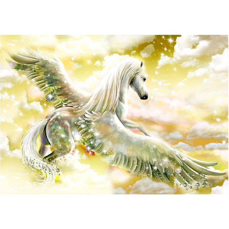 Sisustustarra Artgeist Yellow Pegasus, eri kokoja