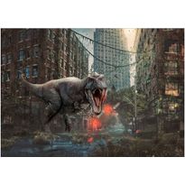Sisustustarra Artgeist Dinosaur in the City, eri kokoja