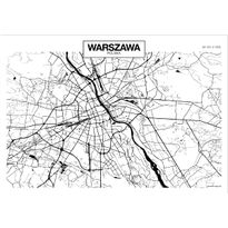 Sisustustarra Artgeist Warsaw Map, eri kokoja