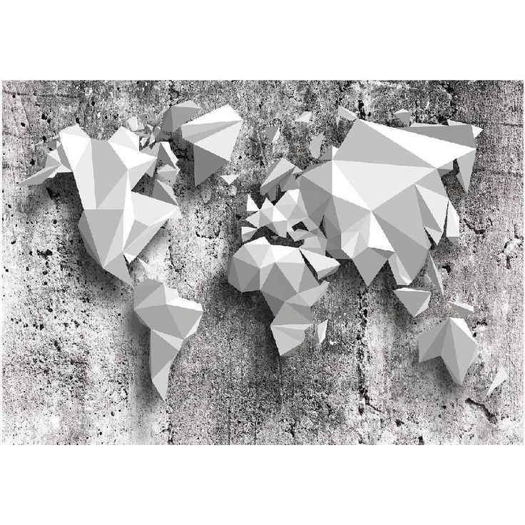 Sisustustarra Artgeist World Map: Origami, eri kokoja