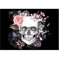 Sisustustarra Artgeist Skull and Flowers, eri kokoja