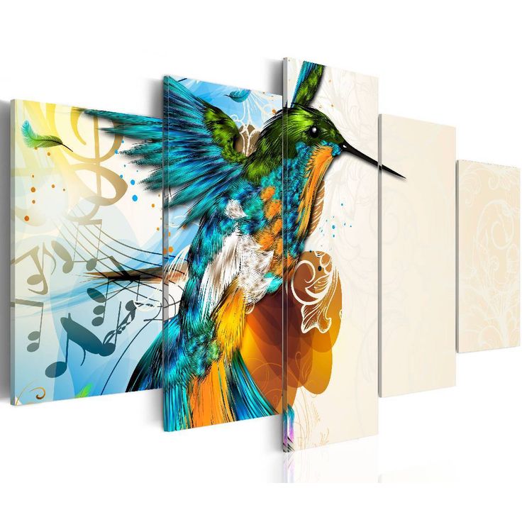 Taulu Artgeist Bird's music 5-osainen eri kokoja