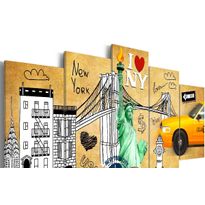 Canvas-taulu Artgeist I love New Jork City, eri kokoja