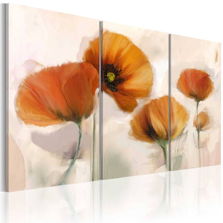 Taulu Artgeist Artistic poppies 3-osainen eri kokoja