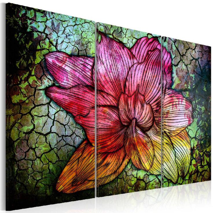 Taulu Artgeist A rainbow-hued abstract flower  eri kokoja