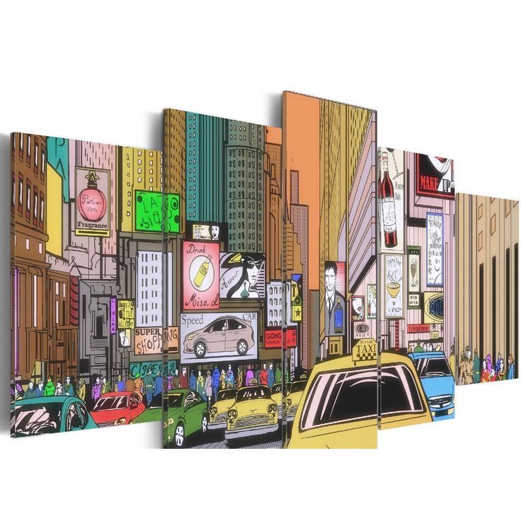 Taulu Artgeist A drawing of a city eri kokoja