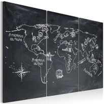 Canvas-taulu Artgeist Maantiede oppitunti - Ranska, 3-osainen, eri kokoja