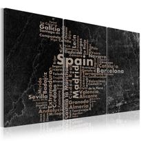 Canvas-taulu Artgeist Map of Spain on the blackboard, 3-osainen, eri kokoja