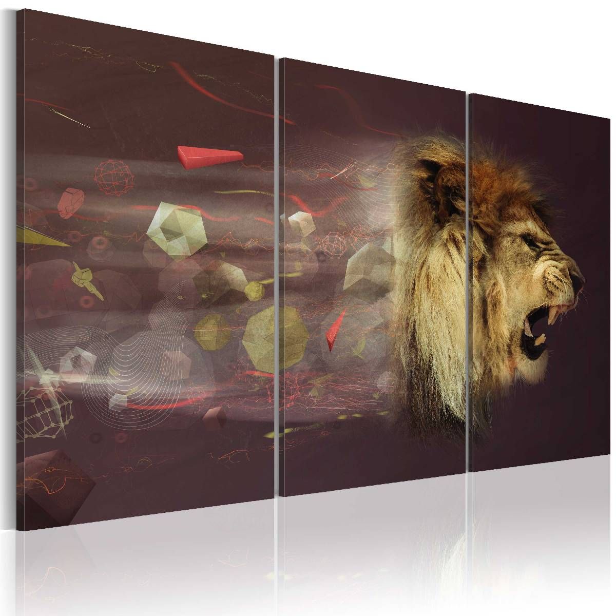 Canvas-taulu Artgeist Abstract Lion, 80x120cm
