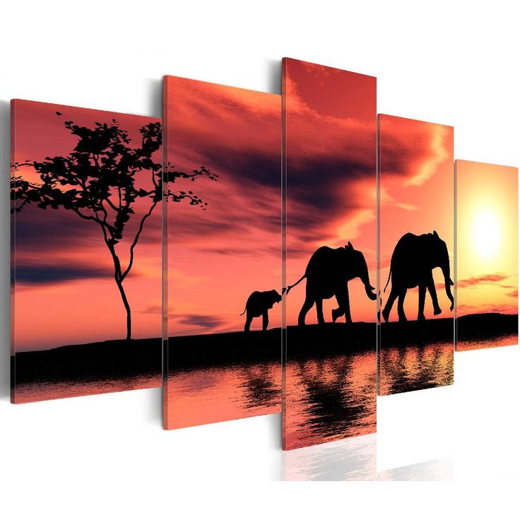 Taulu Artgeist African elephants family eri kokoja
