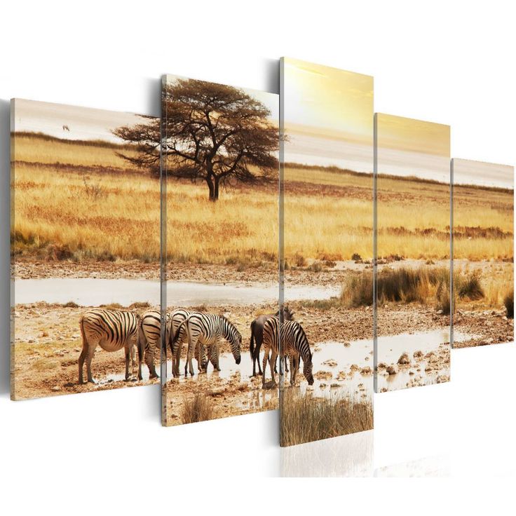 Taulu Artgeist Zebras on a savannah eri kokoja