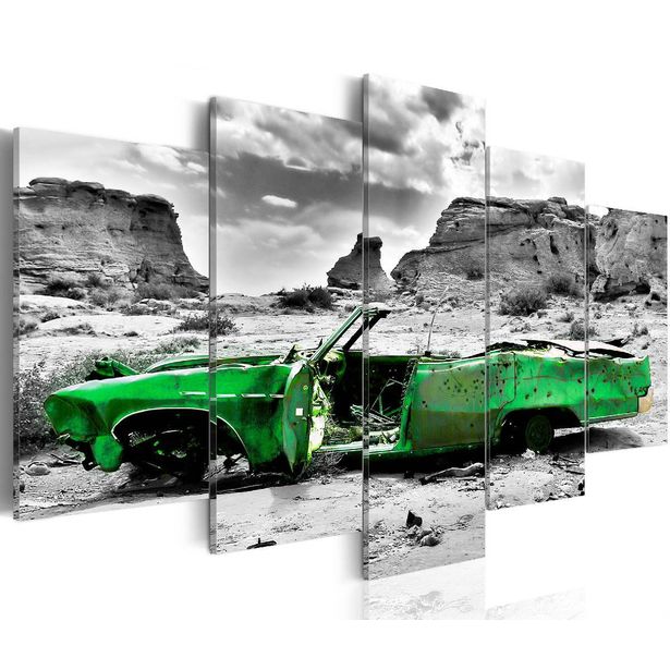 Taulu Artgeist Green retro car at Colorado Desert eri kokoja