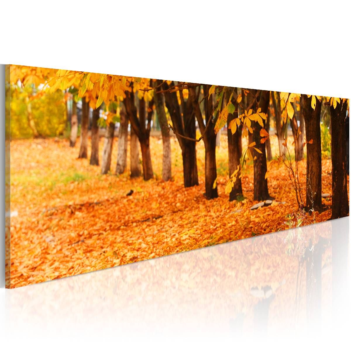 Canvas-taulu Artgeist Golden leaves, 40x120cm