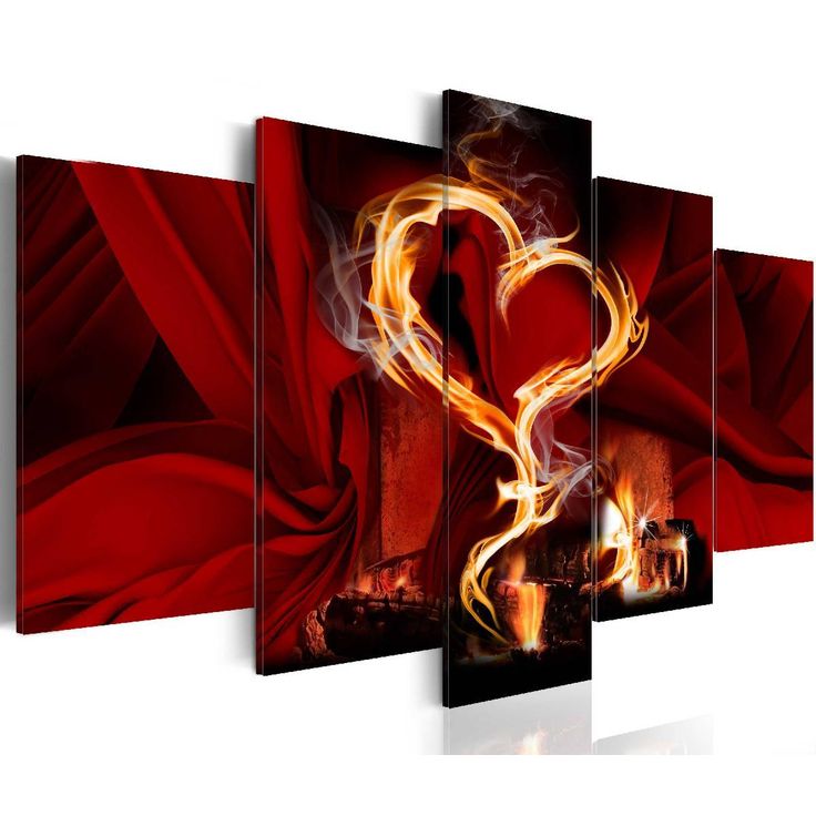 Taulu Artgeist Flames of love: heart eri kokoja
