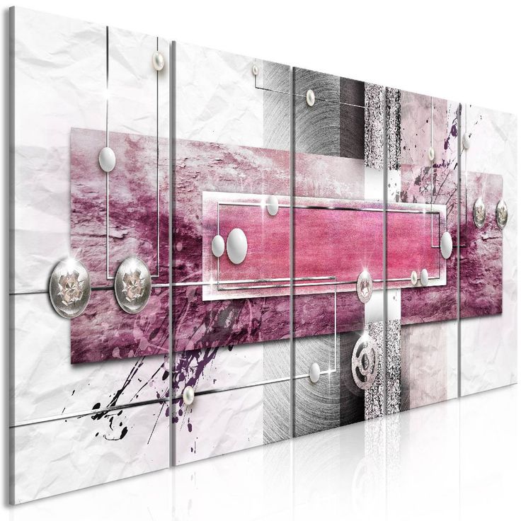 Taulu Artgeist Mysterious Mechanism Pink 5-osainen kapea eri kokoja