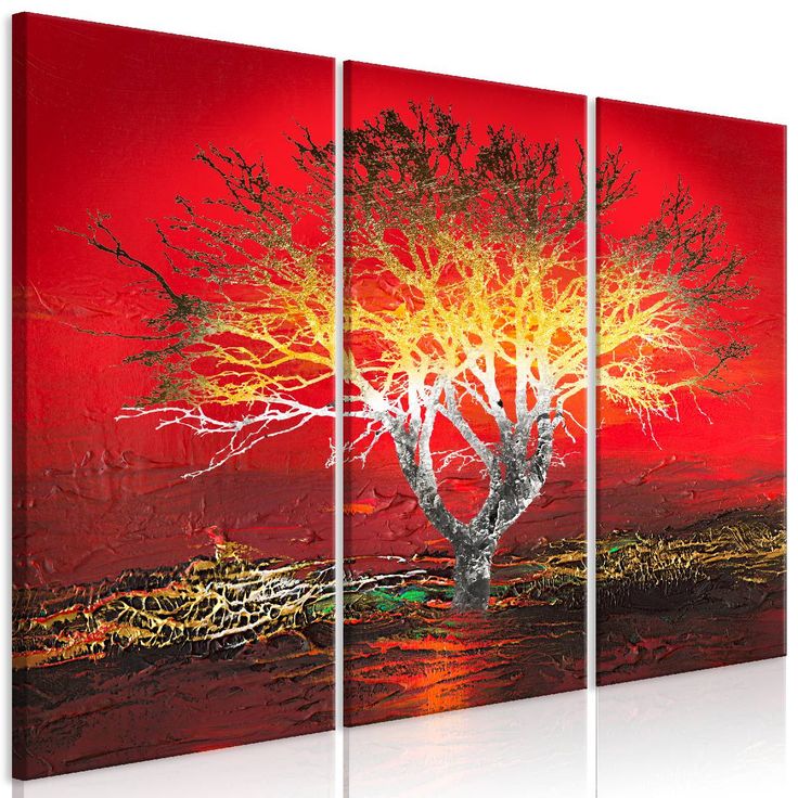 Taulu Artgeist Fiery Sky 3-osainen eri kokoja