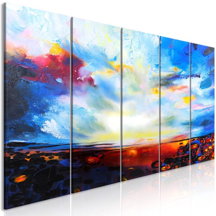 Taulu Artgeist Colourful Sky 5-osainen kapea eri kokoja