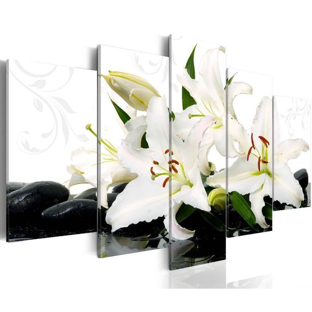 Taulu Artgeist Lilies and zen stones eri kokoja