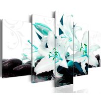 Canvas-taulu Artgeist Turquoise lilies and stones, eri kokoja