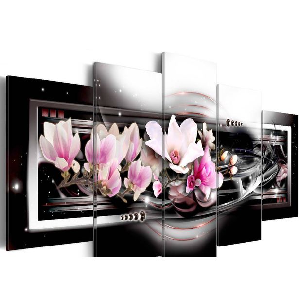 Taulu Artgeist Magnolias on a black background eri kokoja
