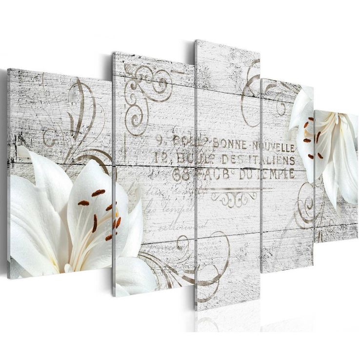 Taulu Artgeist White lilies on wood eri kokoja
