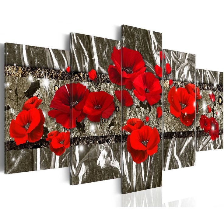 Taulu Artgeist Silver Poppies eri kokoja