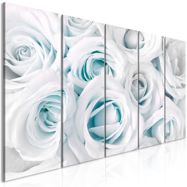 Taulu Artgeist Satin Rose Turquoise 5-osainen kapea eri kokoja