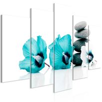 Canvas-taulu Artgeist Calm Mallow Turquoise, 5-osainen, leveä, eri kokoja