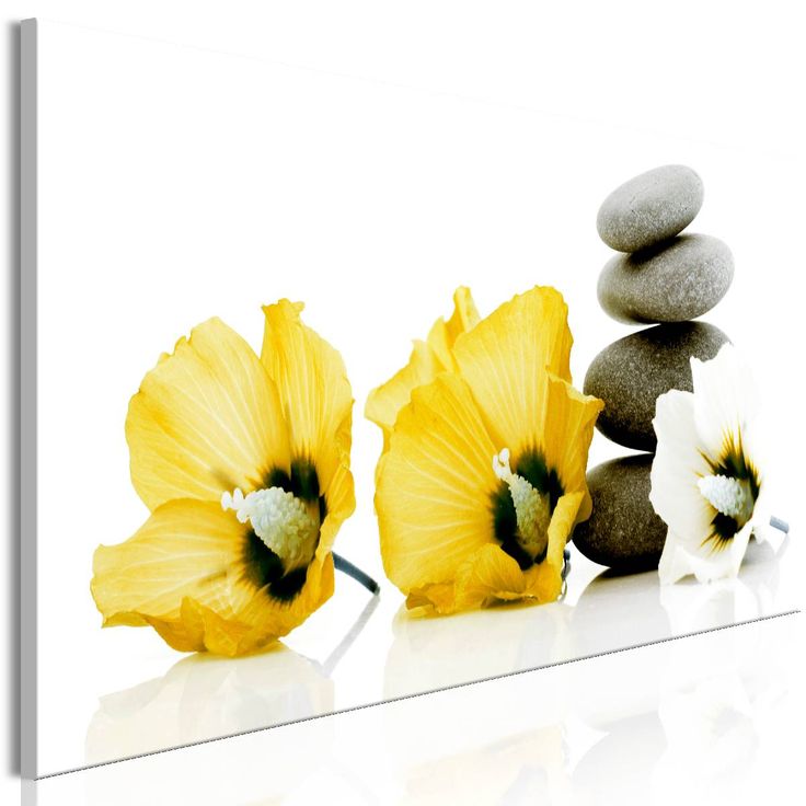 Taulu Artgeist Calm Mallow Yellow 1-osainen kapea eri kokoja