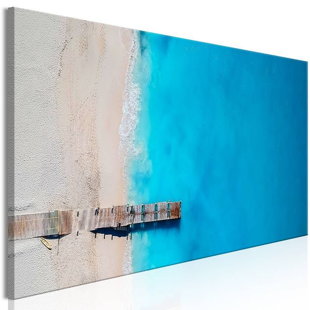 Taulu Artgeist Sea and Wooden Bridge Blue 1-osainen kapea eri kokoja