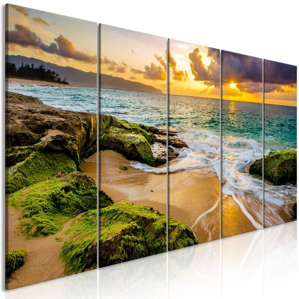 Taulu Artgeist Turquoise Sea 5-osainen kapea eri kokoja