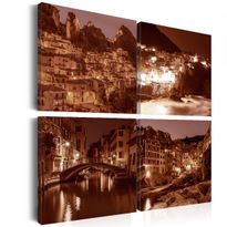 Canvas-taulu Artgeist Italian Towns (Sepia), eri kokoja