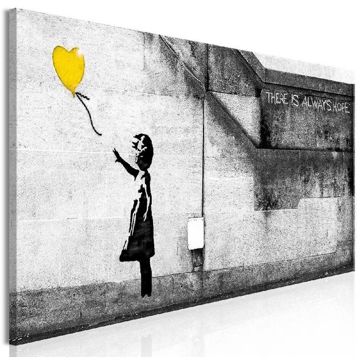 Taulu Artgeist There is Always Hope Yellow 1-osainen kapea eri kokoja
