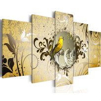 Canvas-taulu Artgeist Yellow bird singing, eri kokoja